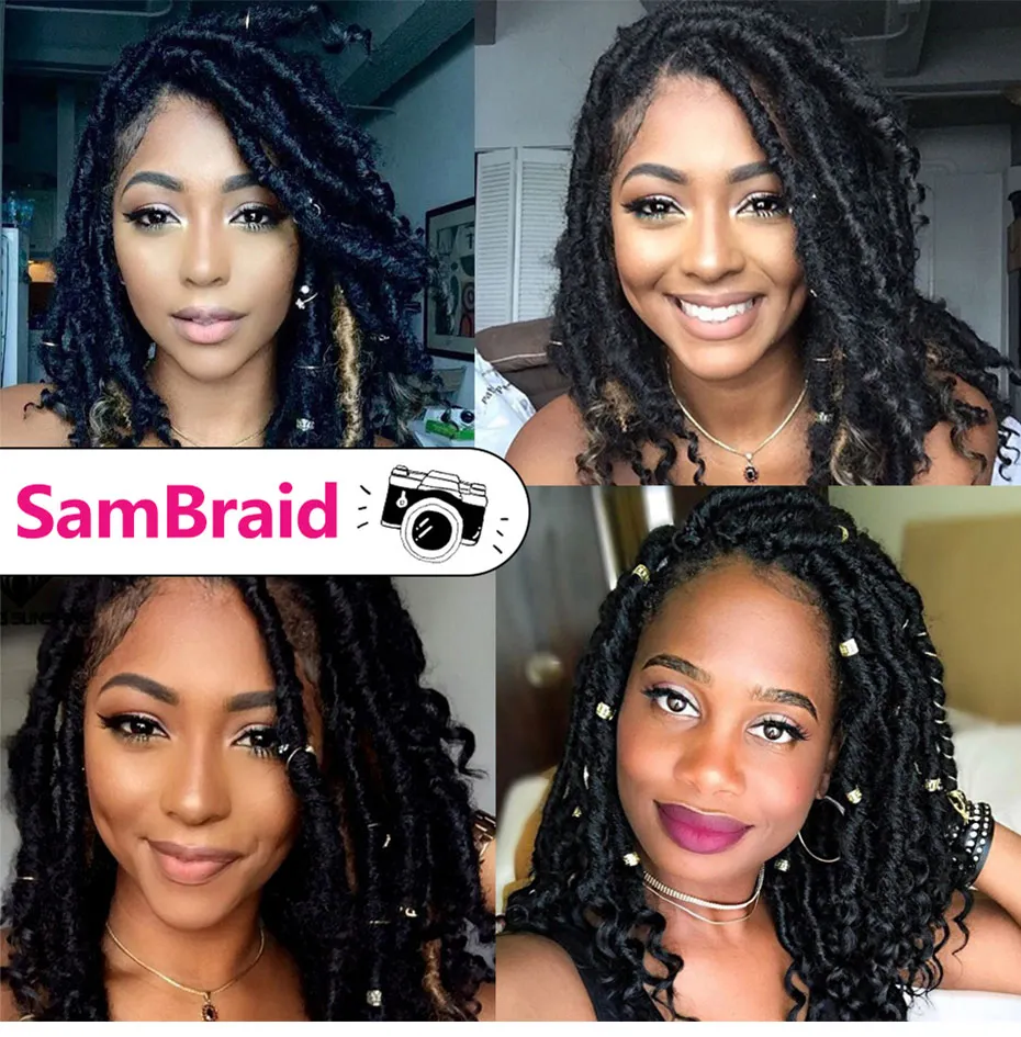 SAMBRAID Goddness Faux locs кудряшки для наращивания 12 дюймов 100 г/упак. синтетические твист волосы мягкая Блокировка косички для женщин