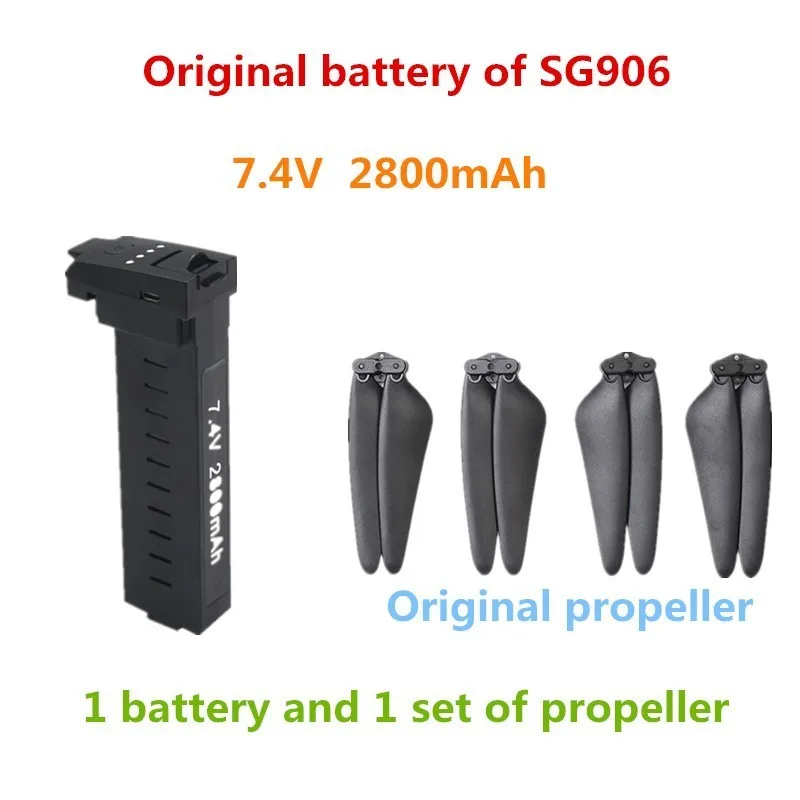 1 Battery Propeller Пульт дистанционного управления Квадрокоптер SG906 Дрон аккумулятор пропеллер запасная часть Аксессуар вертолет лезвие нести Epp коробка дорожная сумка - Цвет: 1 Battery Propeller