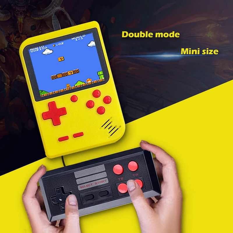 Новая портативная мини портативная игровая консоль 8 бит 3,0 дюймов цветной ЖК-дисплей Детский Цветной игровой плеер встроенный 400 игр 2 игрока в подарок