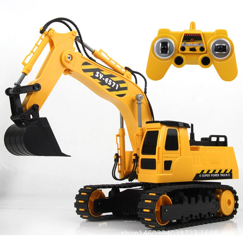 Newest Boy Gift RC Excavator Model 2.4G Remote Control Constructing Truck Crawler Digger Electronic Engineering Toy | Игрушки и хобби