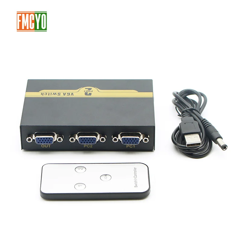 Kvm переключатель VGA 2 порта USB 0 KVM 1600P сплиттер коробка для клавиатуры