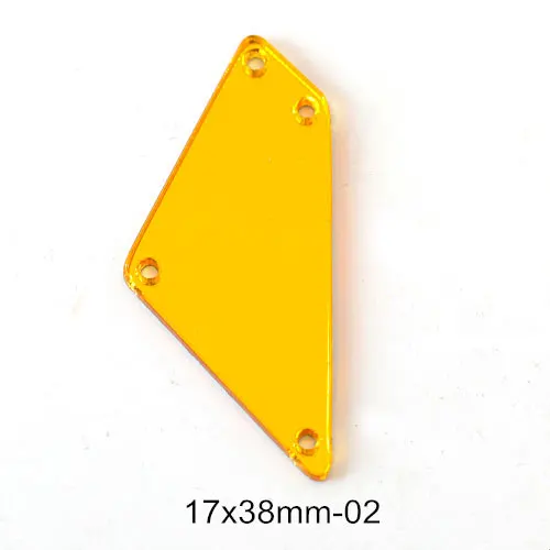 17x38mm-P02 50 шт золотые акриловые пришивные стразы с плоской задней стороной зеркальные акриловые золотые Пришивные из стразов для одежды аксессуары B7066 - Цвет: 17x38mm-P02