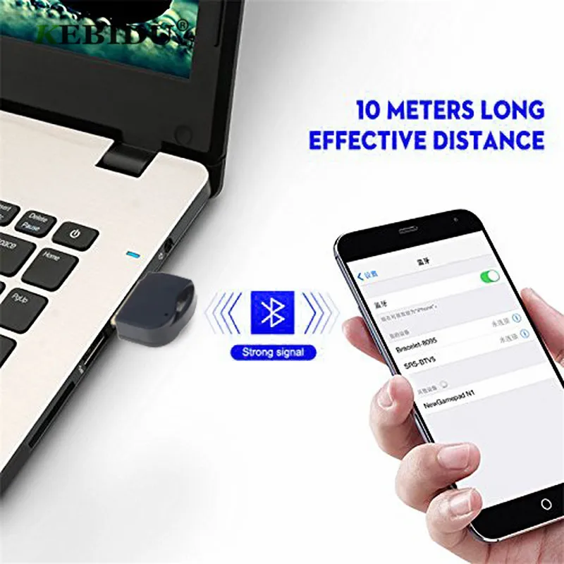 Беспроводной bluetooth адаптер Kebidumei Drive 4 0 двойной режим Bluetooth USB ключ передатчик