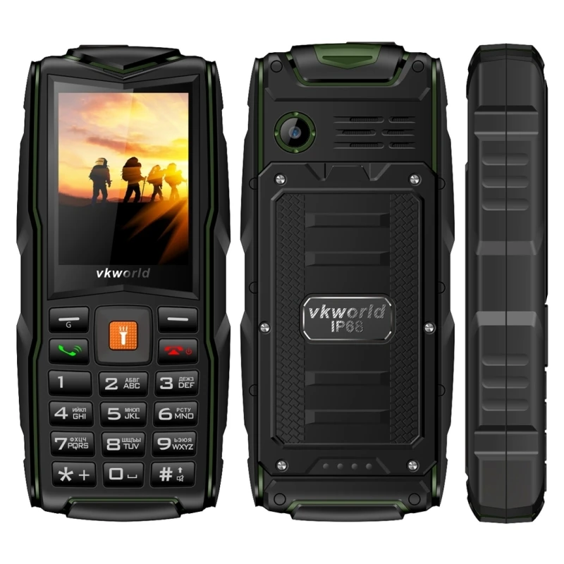 Оригинальный VKworld New Stone V3 3 SIM карта IP68 Водонепроницаемая Русская клавиатура 2 4