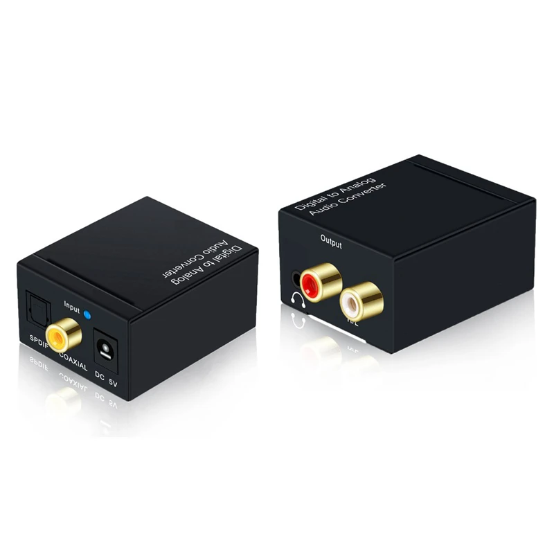 Коаксиальный Оптический волокно Toslink цифро-аналоговый L/R RCA 3,5 мм разъем аудио конвертер SPDIF цифровой аудио декодер Стерео усилитель