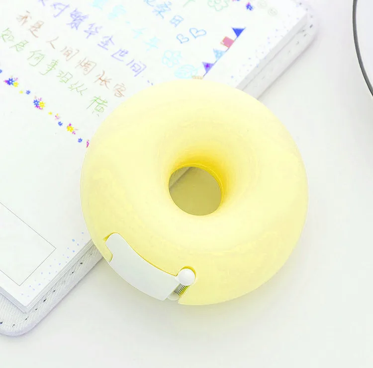 Sweet ring Yellow Канцелярские товары, милый ручной диспенсер для лент, конфета, любовь, сердце, милая форма, резак для лент, невидимый с лентой, офисные школьные принадлежности - Цвет: Sweet ring Yellow