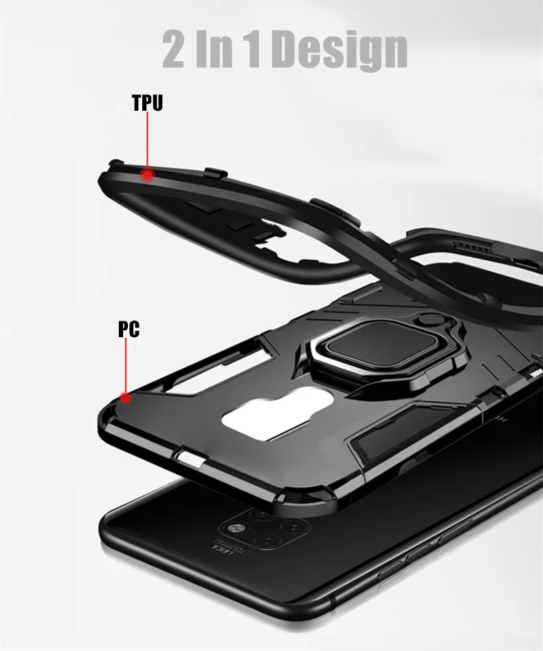 Защитный чехол для huawei mate 20, Гибридный Жесткий ПК, ТПУ, Силиконовый противоударный защитный чехол для huawei mate 20x 20lite 20pro 30 10 9, чехол