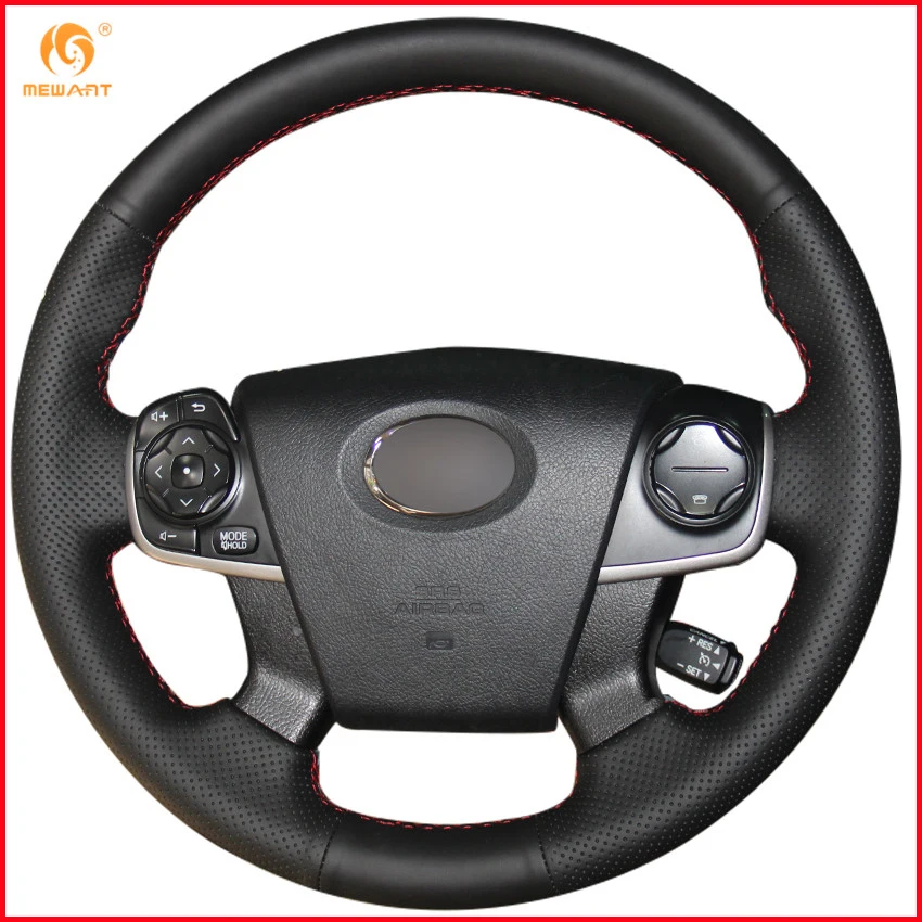 MEWANT черный чехол рулевого колеса автомобиля из натуральной кожи для Toyota Camry 2012 2013