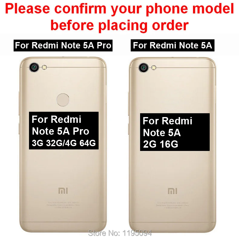 Case For Xiaomi Redmi Note 5A Pro Prime 3GB RAM Phone Back Cover Luxury Printing Drawing Design 2GB |