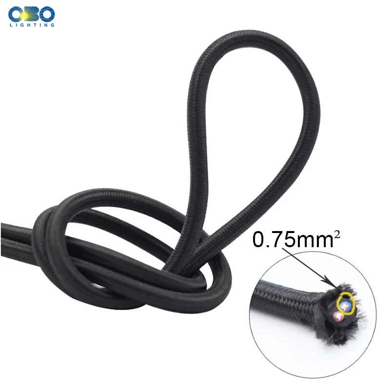 2*0 75 мм электрический кабель витой текстильный потолочный шнур Эдисона подвесной