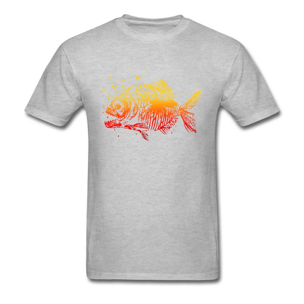 Fire Piranha Футболка с принтом рыб хоккайд тунец мужская белая черная футболка 2018
