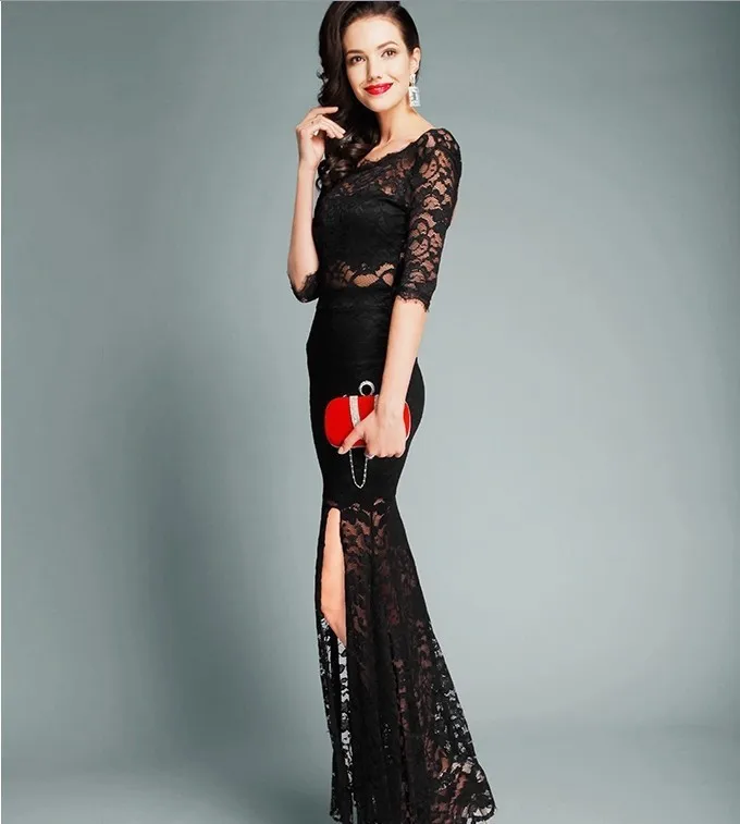 vestido de renda 2015 New fashion sexy backless women summer dress long lace party evening elegant vintage roupas feminina | Женская