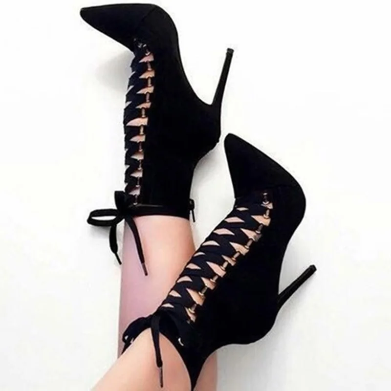 Женские простые босоножки на шпильках ботинки с молнией сзади женские ботильоны