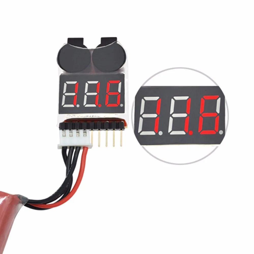 1-8S Lipo/li-ion/Fe RC батарея для лодки 2 в 1 светодиодный индикатор низкого напряжения