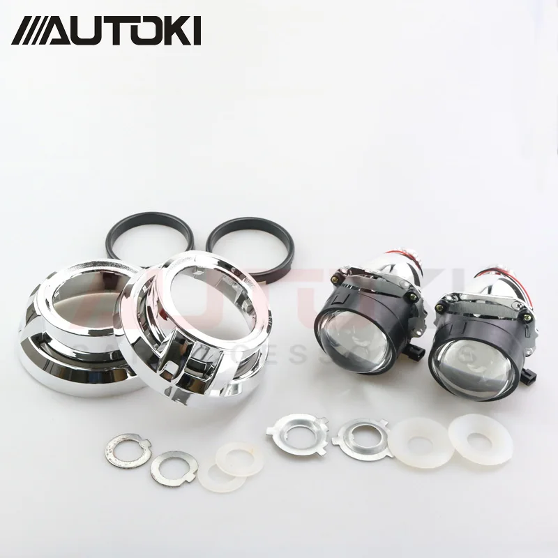 Автомобильный стиль, мини 2,5 дюймов, HID Bi xenon, объектив проектора+ маска Apollo, Модифицированная H7 H4, фары, линзы США