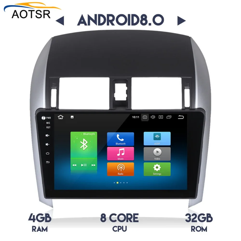 AOTSR 10 2 &quotAndroid 8 0 Автомобильный GPS радио плеер Подходит для Toyota Corolla 2007 2011 с