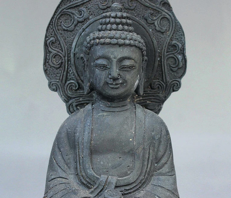 Китайский Буддизм Бронзовый Сиденья Лотос кван юн Гуаньинь Богиня Статуя Будды |