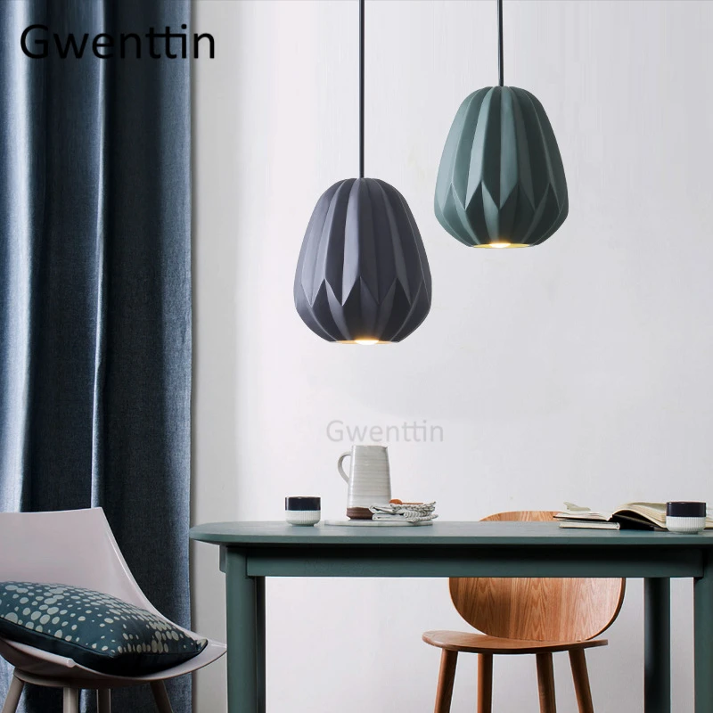 Nordic Led подвесные светильники современный подвесной светильник из смолы для