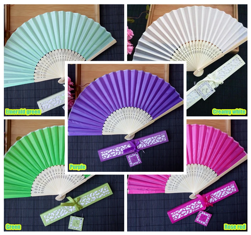Персонализированные Свадебные подарки сувенир Шелковый веер индивидуальное имя