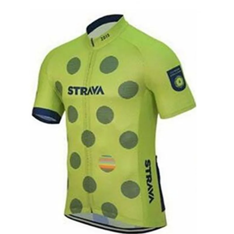 Лето 2020 Strava команда мужчин Велоспорт Джерси с коротким рукавом Ropa Ciclismo Uniformes