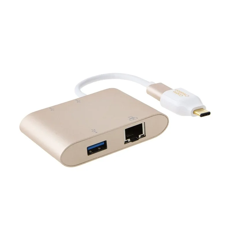 USB Hub 3-Port 3.0 with Gigabit Ethernet Port + C Adapter Compatible iMac MacBook Pro Air 2018 | Электроника