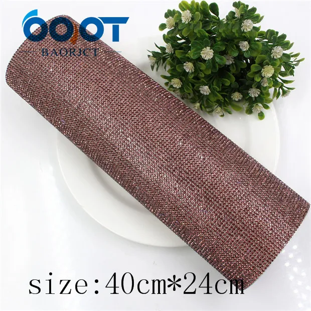 OOOT BAORJCT I-19516-1219, размер 40 см* 24 см, 1 шт., многоцветный горячий сверлильный Блестящий Блестки, DIY головной убор, украшение для свадебной вечеринки - Цвет: I-19516-1222