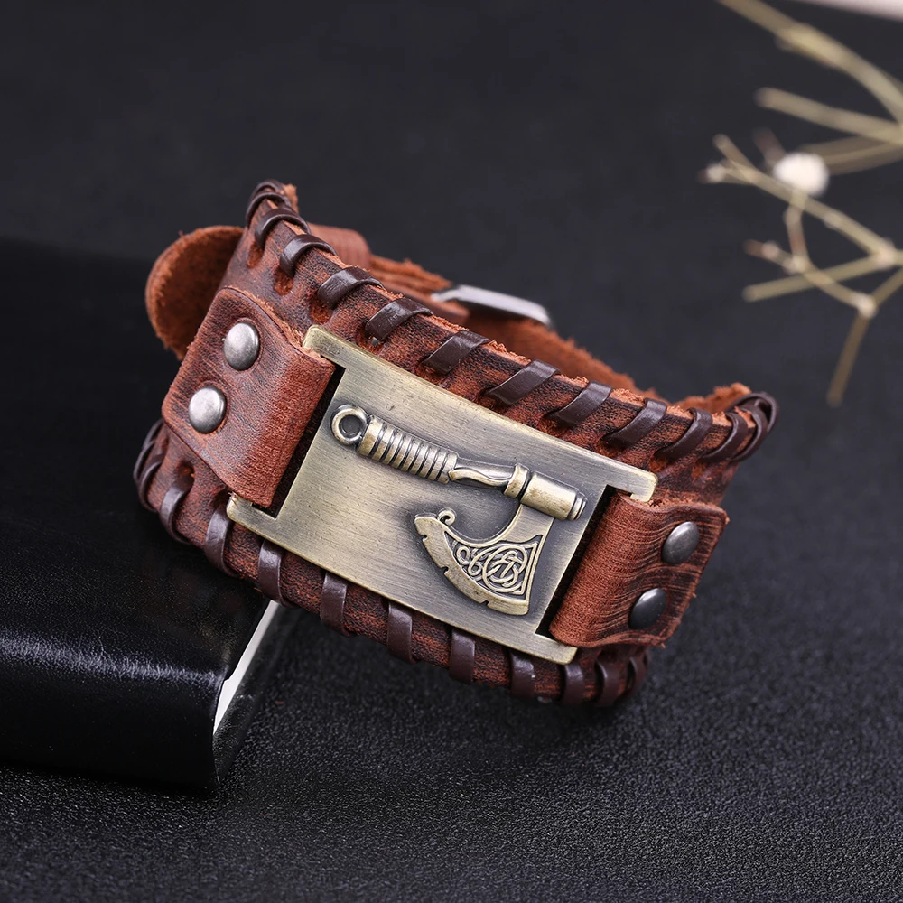 Мой образец браслет Ирландский Узел с викингом браслеты застежкой Плетеный