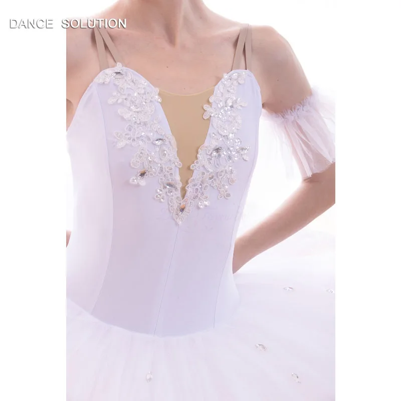 Белая лебедь профессиональная балетная пачка с спандексом камзол для женщин и