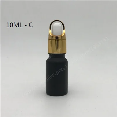 10ML C 10 мл 15 мл 20 мл 30 мл Черная Стеклянная бутылка с капельницей матовое черное стекло Пипетка бутылка - Цвет: 10ML C