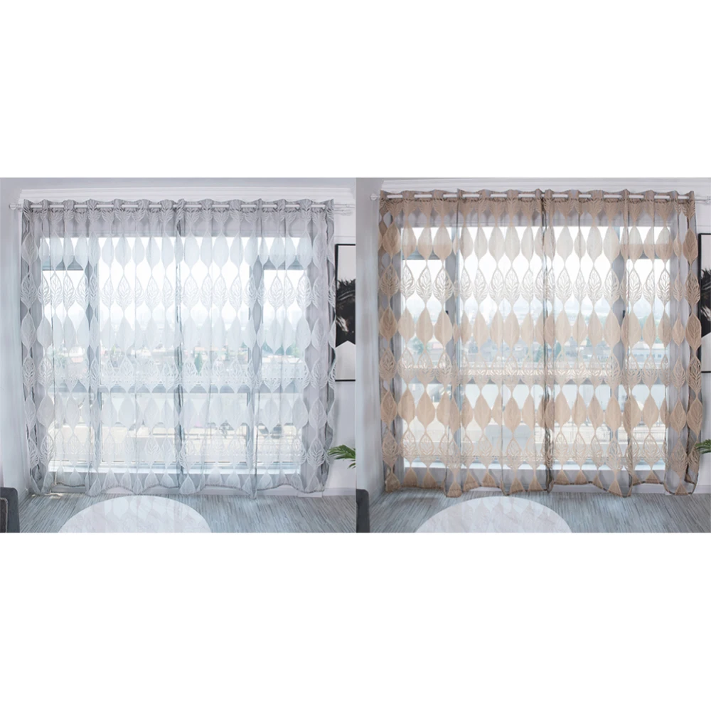Sheer Window Cafe Curtain Decorative Drapes for Home Bedroom Living Room Rome Screen 1 x 1.27m | Дом и сад