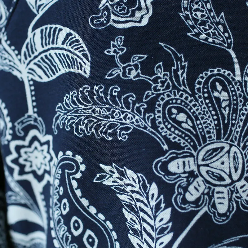 Женское винтажное платье в китайском стиле Cheongsam белого и синего цвета Осень зима