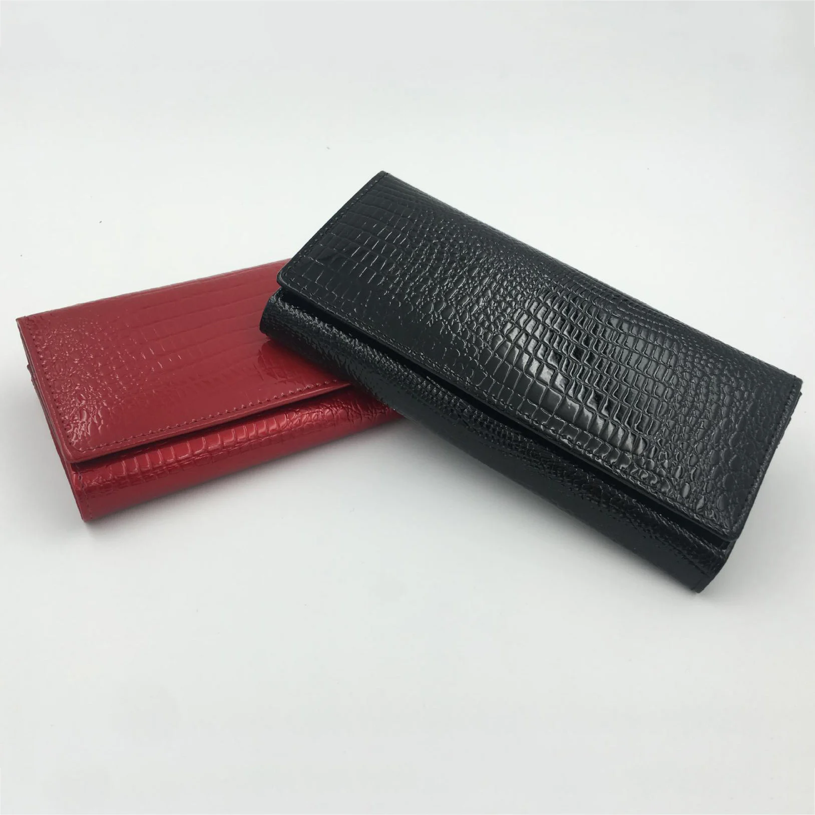 Женские кошельки из натуральной кожи красные черные и крокодиловой 2019|Женские