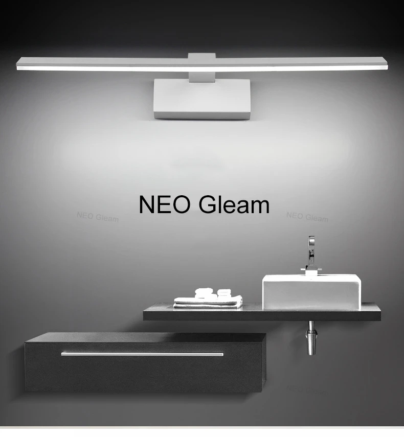 NEO gleam современные настенные светильники светодиодные туалетный столик зеркало настенное бра Ванная комната белый AC85-265V зеркало светильник Настенный светильник светильники