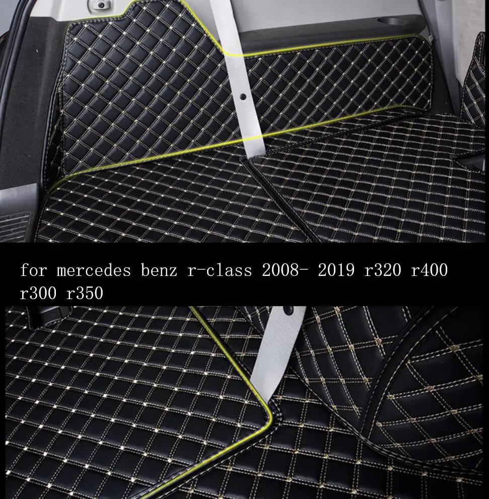Коврик для багажника из волоконной кожи mercedes benz r class 2008 2019 r320 r400 r300 r350