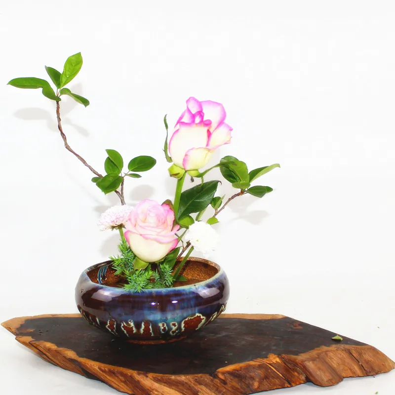 Японский Ikebana цветочный горшок настольная грубая керамическая ваза гидропоники