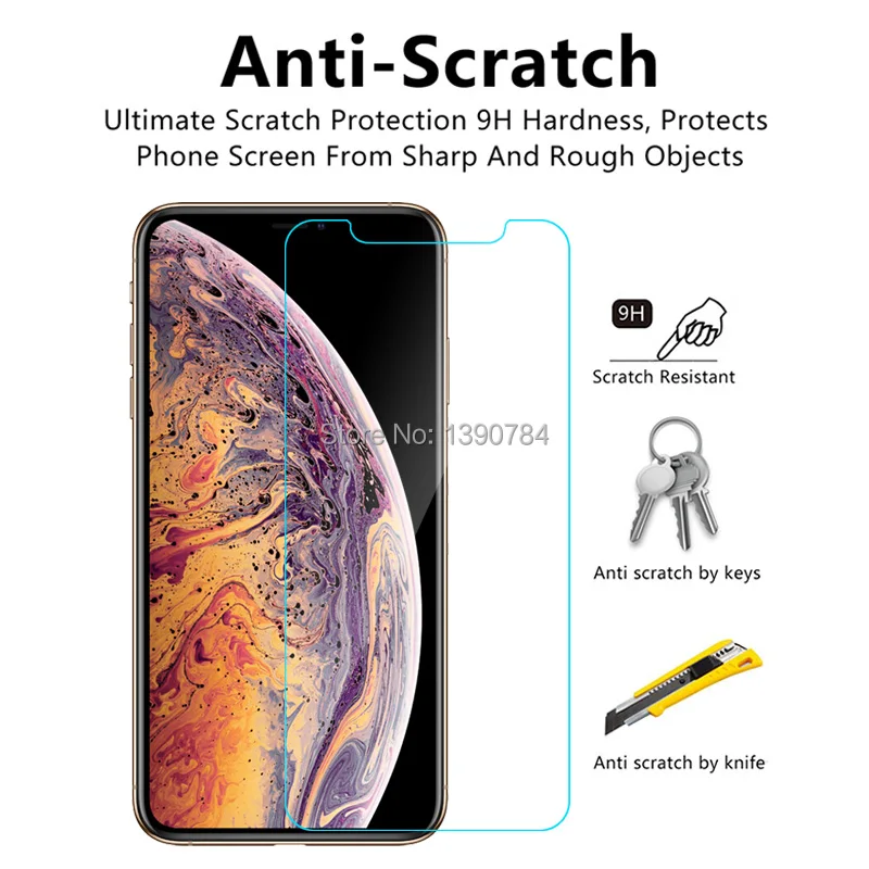 2 шт 2.5D Закаленное стекло для iPhone 11 Pro MAX X XS XR 8 7 6 6S Plus 5 5S 4 4S Защита экрана для iPhone X XS MAX XR 8 7 стекло