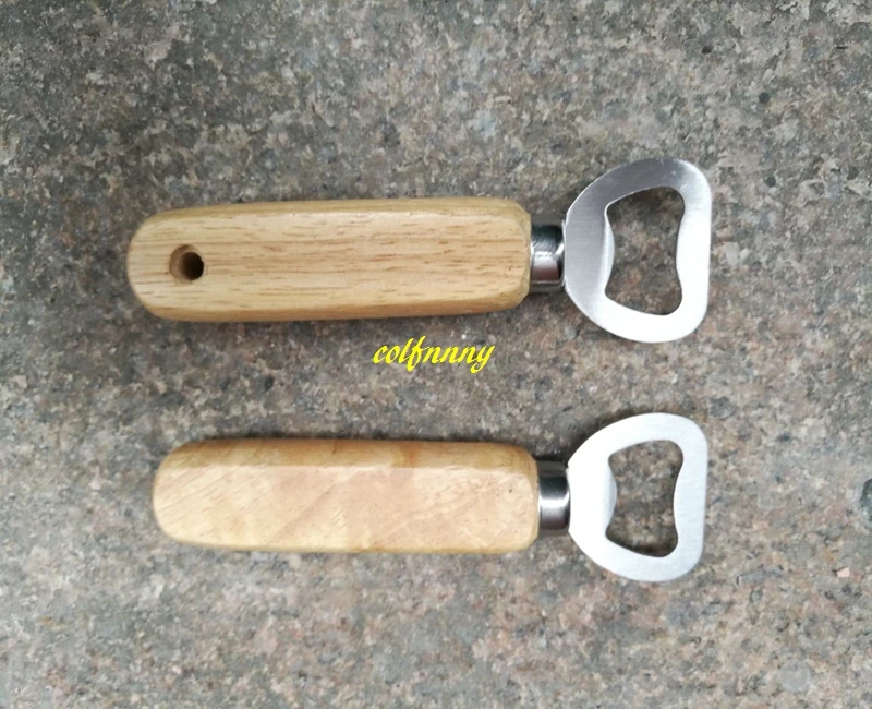 100 шт./лот деревянная ручка из нержавеющей стали с индивидуальной гравировкой