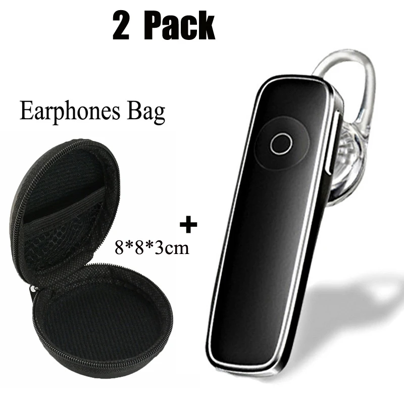 Black With Bag Bluetooth наушники беспроводные Heaphones для huawei M165 Bluetooth гарнитура для телефона Беспроводные наушники с микрофоном для Xiaomi - Цвет: Black With Bag