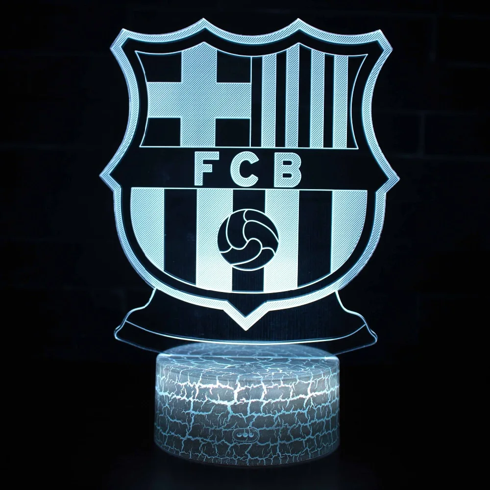FCB-клубов Sport 3D светодиодный светильник 7 цветов сенсорный выключатель базы