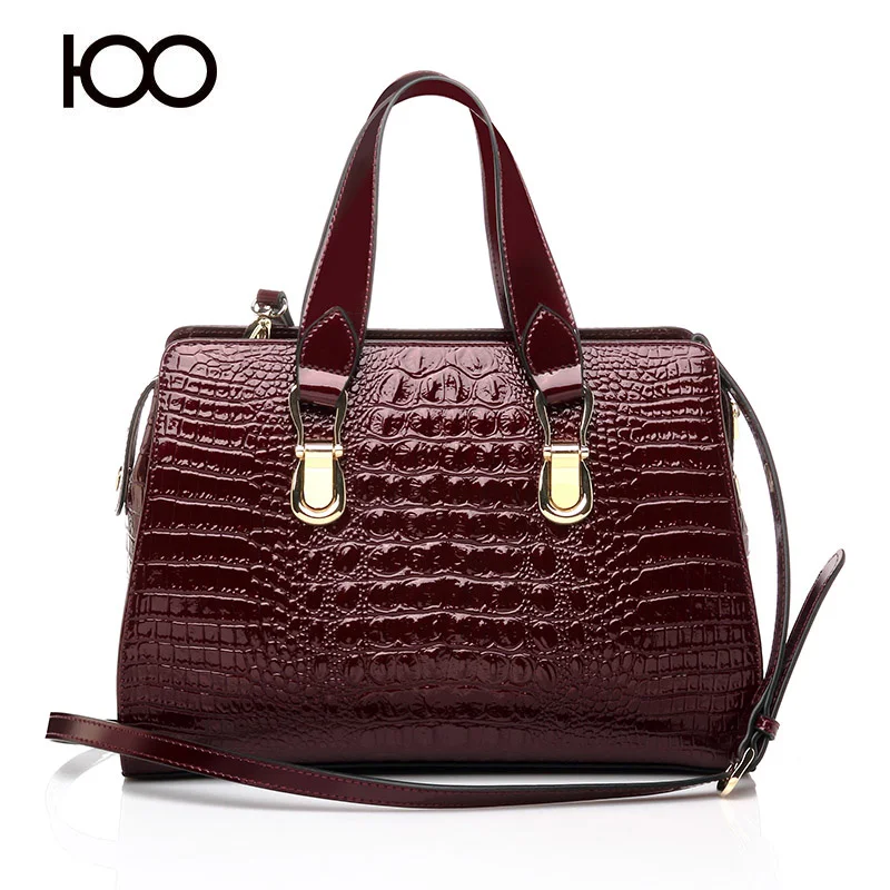 Мода крокодил сумка среднего возраста женская большая кожаная леди|female bag|bag