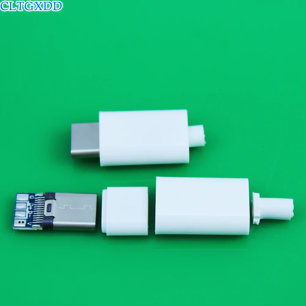 Cltgxdd 4 в 1 Micro USB штекер usb терминал разъемы тип сварки хвост зарядки разъем белый