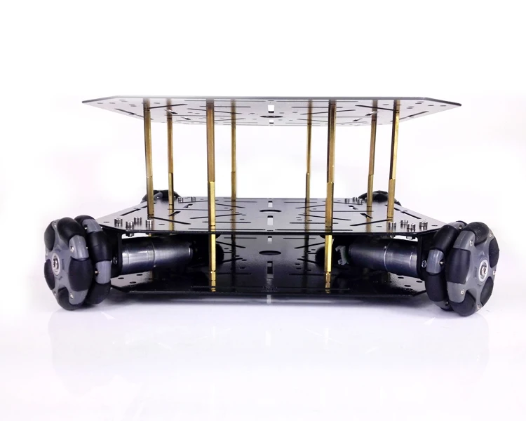 MT200 4WD Omni Wheel Robot Car. Рама из нержавеющей стали с колесами 58 мм и мощными двигателями.