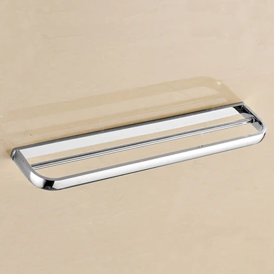 double bar only Серия FZ хромированные полированные толстые аксессуары для ванной комнаты, набор аксессуаров для ванной, Полка для полотенец, держатель для бумаги, тканевый крючок 414C - Цвет: double bar only