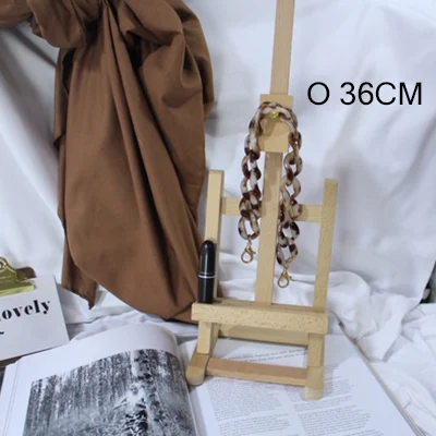 36 см Янтарный акриловый ремешок для сумки для женщин DIY Леопардовый принт Толстая Смола модная сумка с ручкой аксессуары короткая цепочка плечевой ремень - Цвет: O