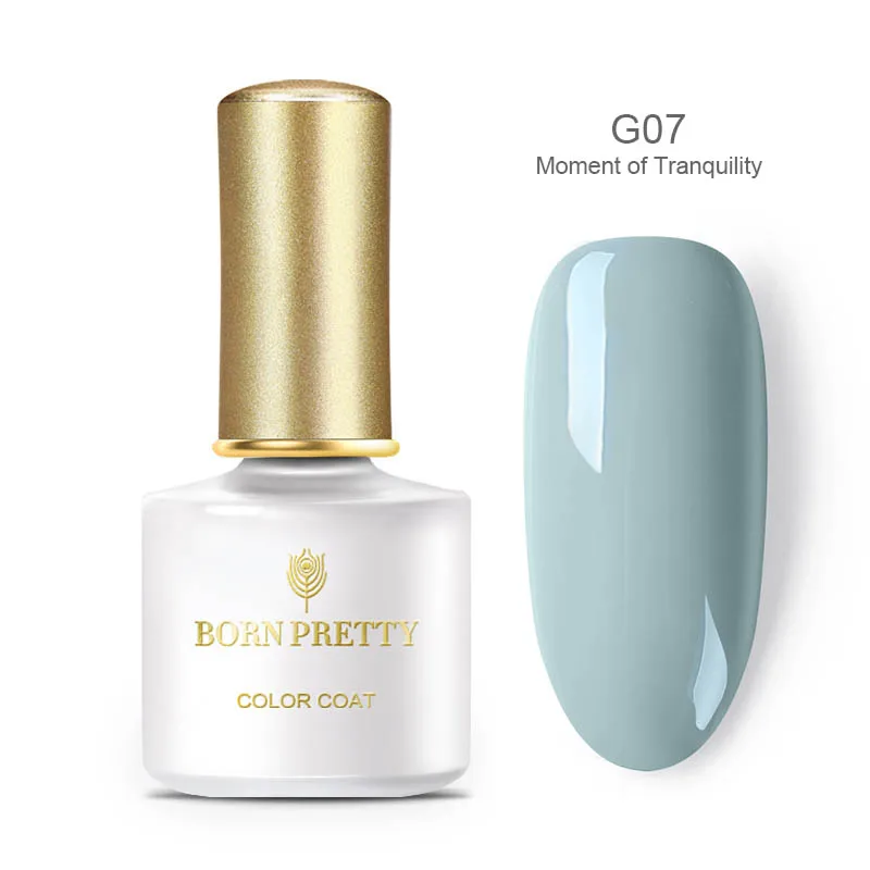 BP-G07 BORN PRETTY, 6 мл, чистый цветной гель для ногтей, лак, серый, синий цвета, замачиваемый, УФ светодиодный, Полупостоянный Гибридный Гель для дизайна ногтей - Цвет: BP-G07