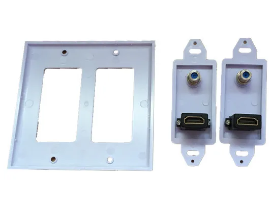 2HDMI настенная композитная видеорозетка аудио адаптер разъём CCTV TV | Компьютеры и