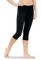 icostumes child elastic low waisted capri length matte nylonspandex workout leggings team show pants lycra dancewear