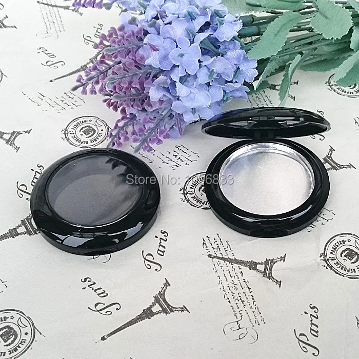 

Eyeshadow Powder Case 5G, Cosmetics Packing Case, Make-up Powder Packing Jar, Black Case with Transparent Lid, 50pcs/Lot