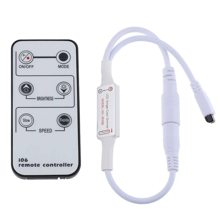 (1 упаковка) Мини диммер с дистанционным управлением для одноцветной