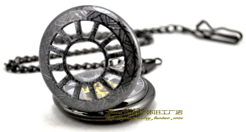 Вольфрам стали Англия 12 полые ретро моды механические часы старые карманные